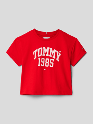 T-shirt met labelprint van Tommy Hilfiger Teens Wit - 14
