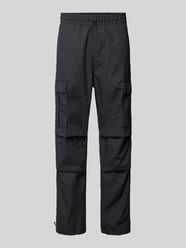 Regular Fit Cargohose Raffungen Modell 'Geo' von HUGO Schwarz - 47