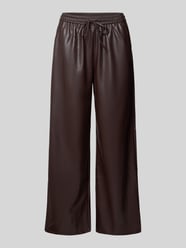 Wide fit stoffen broek in leerlook, model 'Judy' van VILLA SOPHIE - 23