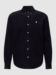 Regular fit corduroy overhemd met logostitching, model 'MADISON' van Carhartt Work In Progress Blauw - 26
