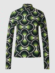 Shirt met lange mouwen en opstaande kraag, model 'Neyo' van Colourful Rebel Groen - 1