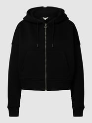 Cropped Sweatjacke mit Kapuze von REVIEW Grau / Schwarz - 35