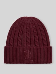 Muts met brede omslagrand van Lauren Ralph Lauren Bordeaux - 33