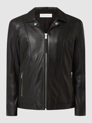 Lederjacke mit Reißverschlusstaschen Modell 'Lian' von YOUNG POETS SOCIETY Schwarz - 47