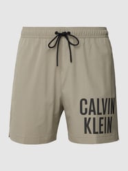 Zwembroek met logoprint, model 'MEDIUM DRAWSTRING-ACTIVE' van Calvin Klein Underwear Grijs / zwart - 46