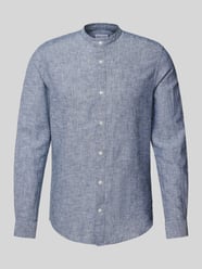 Slim Fit Leinenhemd mit Stehkragen Modell 'CAIDEN' von Only & Sons - 8