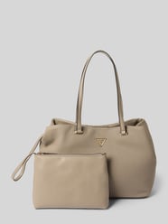 Handtasche mit Label-Applikation Modell 'PHAEDRA' von Guess Beige - 34