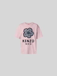 Regular Fit T-Shirt mit Logo-Stitching von Kenzo Pink - 43