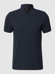 Slim Fit Poloshirt mit Label-Print Modell 'Prime' von BOSS Orange Blau - 41