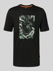 Regular fit T-shirt van puur katoen, model 'ANIMALI' van BOSS Orange - 4