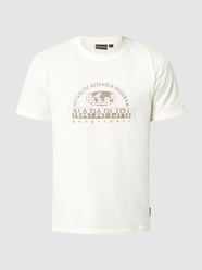 T-shirt van katoen, model 'Macas' van Napapijri Wit - 25