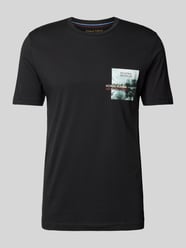 T-Shirt mit Rundhalsausschnitt von Christian Berg Men Schwarz - 10