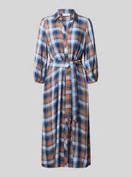 Midi-jurk van pure viscose met platte kraag van MORE & MORE - 32
