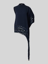 Loose fit poncho met lange franjes model 'BADIVA' van BOSS - 11