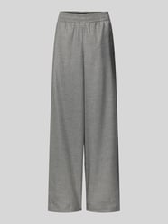 Wide leg stoffen broek met elastische band, model 'CEILING' van Drykorn Grijs / zwart - 15