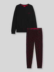 Relaxed Fit Pyjama aus Baumwoll-Mix mit Logo-Print von HUGO - 28
