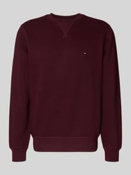 Regular fit sweatshirt van katoenmix van Tommy Hilfiger Bordeaux - 15