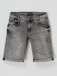 Regular Fit Bermudas im Destroyed-Look von Blue Effect Schwarz - 33