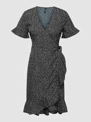 Wikkeljurk met volantmouwen, model 'HENNA' van Vero Moda Grijs / zwart - 5