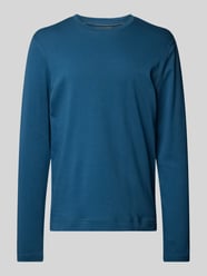 Longsleeve mit geripptem Rundhalsausschnitt von Christian Berg Men Blau - 36