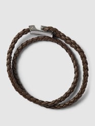 Lederarmband in Flecht-Optik Modell 'TOMTE' von Marc O'Polo Braun - 5
