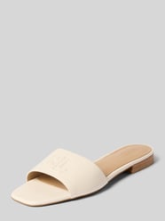 Slides aus Leder mit Logo-Detail Modell 'EVERLEY' von Lauren Ralph Lauren - 32