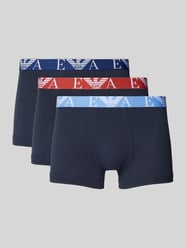 Boxershorts mit elastischem Label-Bund im 3er-Pack von Emporio Armani Blau - 28