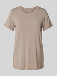 T-Shirt mit geripptem Rundhalsausschnitt von Schiesser Beige - 10