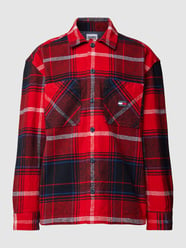 Overshirt Fit Freizeithemd mit Tartan-Karo von Tommy Jeans Rot - 34