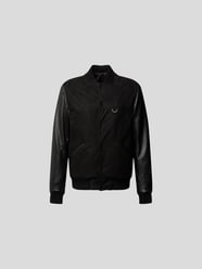 Lederjacke mit Stehkragen von Stylebop Schwarz - 27