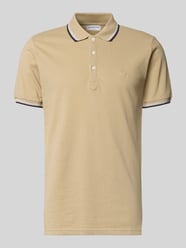 Relaxed Fit Poloshirt mit Kontraststreifen von Lindbergh Beige - 24