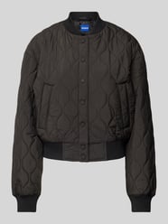 Cropped Bomberjacke mit Stehkragen Modell 'Andalia' von Hugo Blue Schwarz - 20