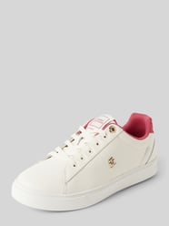 Ledersneaker mit Label-Applikation Modell 'ELEVATED ESSENT' von Tommy Hilfiger Beige - 32