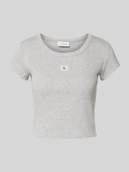T-Shirt mit Label-Badge von Calvin Klein Jeans - 38