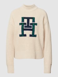 Gebreide pullover met labelstitching van Tommy Hilfiger Wit - 15
