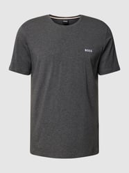 T-Shirt mit Label-Stitching von BOSS Grau - 40