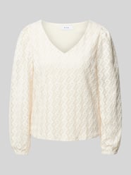 Blusenshirt mit V-Ausschnitt von Vila Beige - 1