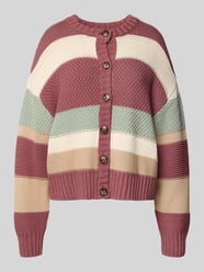 Strickjacke mit gerippten Abschlüssen von JAKE*S STUDIO WOMAN Pink - 16