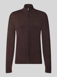 Slim Fit Strickjacke aus Viskose-Mix mit Stehkragen von MCNEAL Beige - 29