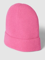 Beanie aus Kaschmir in Ripp-Optik von Christian Berg Woman Rosa - 47