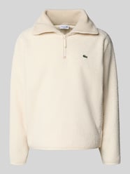 Relaxed Fit Sweatshirt mit Troyer Kragen aus warmen Fleece von Lacoste - 7