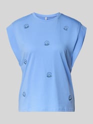 T-shirt o kroju regular fit z czystej bawełny model 'SHELINA' od ONLY - 20