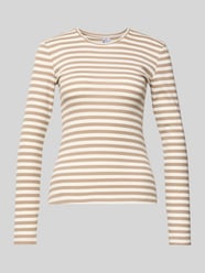 Bluzka z długim rękawem o kroju slim fit z mieszanki bawełny od PIECES - 20