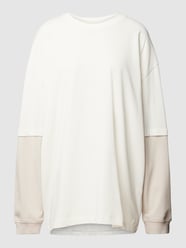 Oversized Longsleeve im Double-Layer-Look von Karo Kauer Grau - 2
