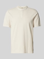 Slim Fit Poloshirt mit Rundhalsausschnitt Modell 'LANO' von Cinque Beige - 48