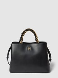 Torba tote z metalicznymi rączkami model ‘FEMININE’ od Tommy Hilfiger Czarny - 10