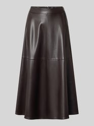 Midirok in leerlook met ritssluiting van Oui - 9