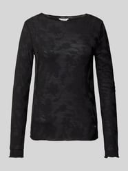 Longsleeve mit U-Boot-Ausschnitt Modell 'Ha44rley' von ZABAIONE Schwarz - 10