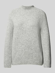 Gebreide pullover met ribboorden van ZABAIONE Grijs / zwart - 34