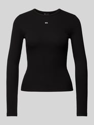 Longsleeve mit Logo-Stitching von Tommy Jeans Schwarz - 30